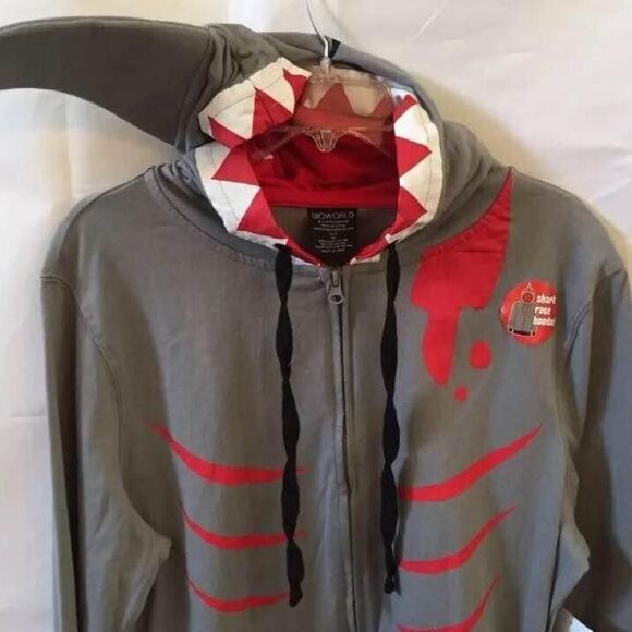 Shark Zip Up Costume Hoodie - Medium - Picture 3 of 6